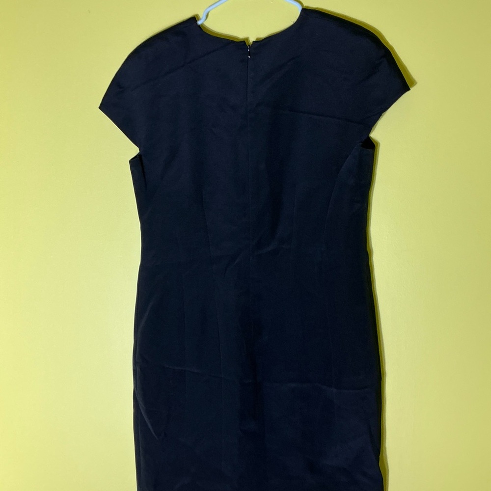 Vintage Worth 80s 90s Silk Black Mini Dress - Picture 4 of 5